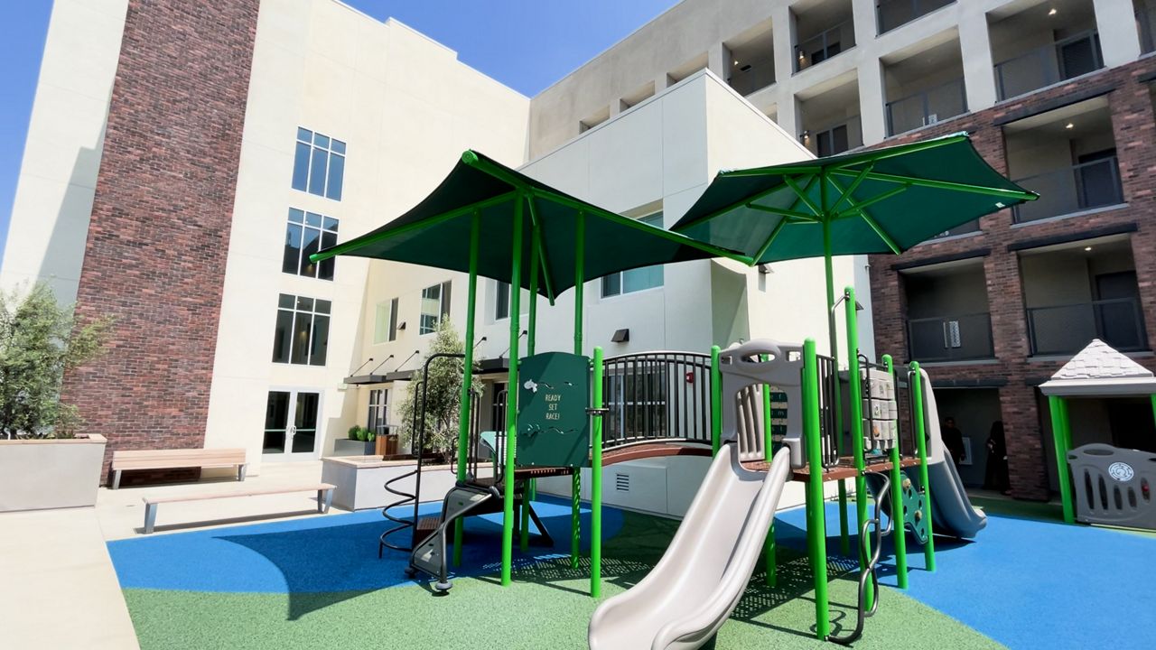 Exterior complex with kids playground